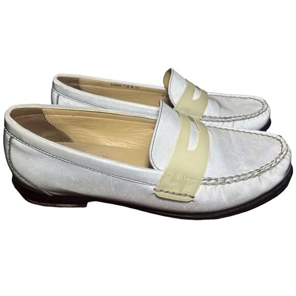 COLE HAAN - Women's Penny Loafer - REFLECTIVE SILVER - Size 7.5 M Slip On - Picture 1 of 12